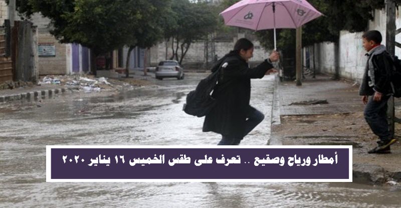الأرصاد | برد ورياح وأمطار غزيرة .. طقس الخميس 16 يناير 2020