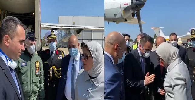 “بالصور” مصر ترسل طائرتان عسكريتان تحملان مساعدات ومستلزمات طبية لإيطاليا لتخفيف العبء عنهم
