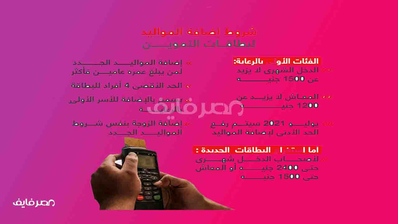الآن شروط اضافة المواليد على موقع دعم مصر خدمات التموين برقم الموبايل|وشروط استخراج بطاقة جديدة